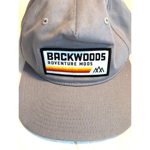 Backwoods Adventure Mods Gray Snapback Adjustable Hat With Logo Patch - Picture 4 of 4